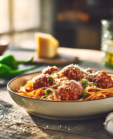 Guilt-Free Skinny Spaghetti and Meatballs