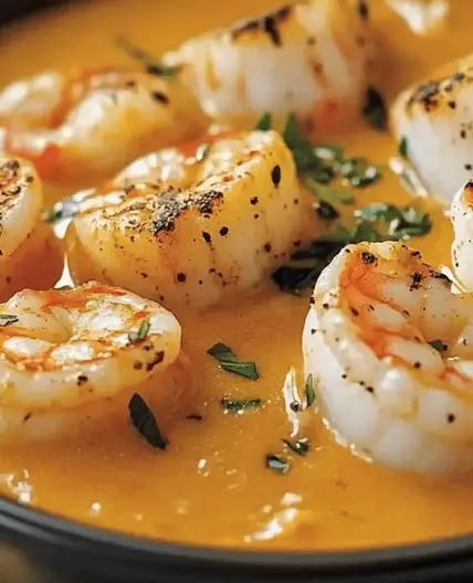 Seafood Bisque with Scallops, Cod, and Shrimp