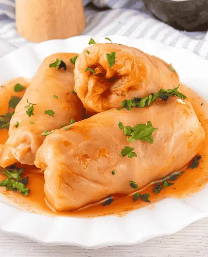Russian Golubtsy (Stuffed Cabbage Rolls)