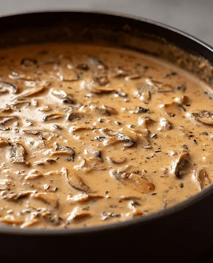 Pilzsauce mit getrockneten Pilzen
