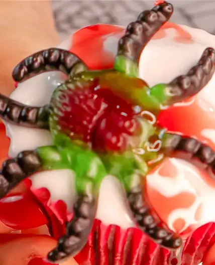 Halloween Squished Spider Cupcakes