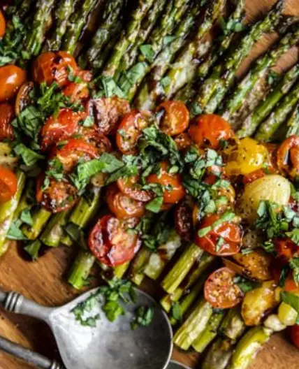Caprese Roasted Asparagus