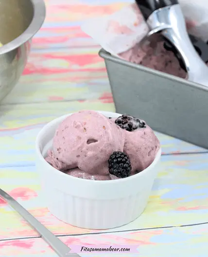 3 Ingredient Banana Blackberry Ice Cream