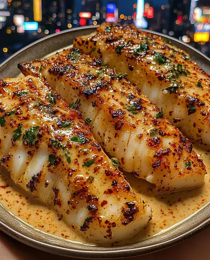 Garlic Butter Cod Strips with Sweet Chili Lime Sauce