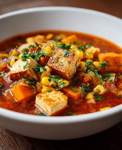 Vegetarische Suppe – inspiriert von Peruanischer Chupe di Camarones