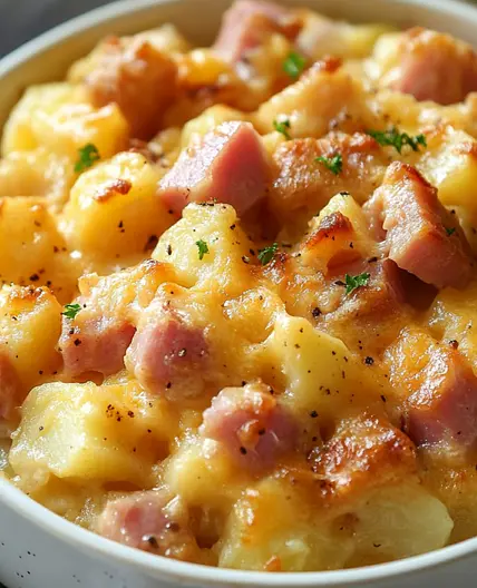 Crockpot Ham and Potato Casserole