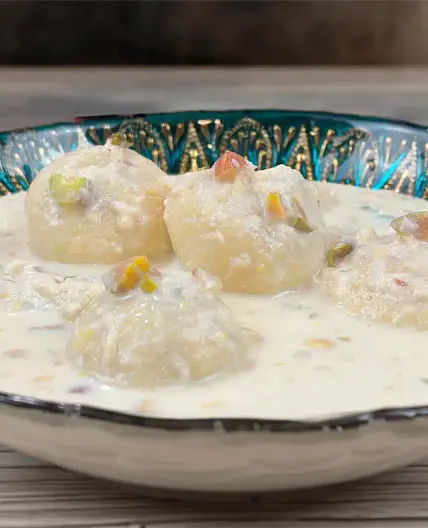 Rasmalai with Milk Powder