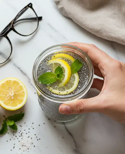 Chia Seed Water with Himalayan Salt