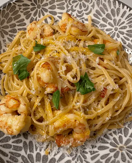 Miso Calabrian Chili Shrimp Pasta