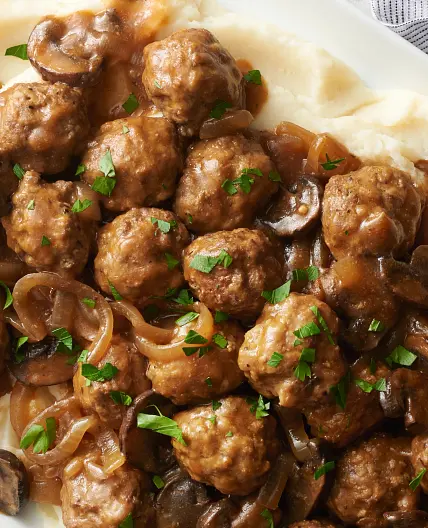 Slow-Cooker Salisbury Steak Meatballs