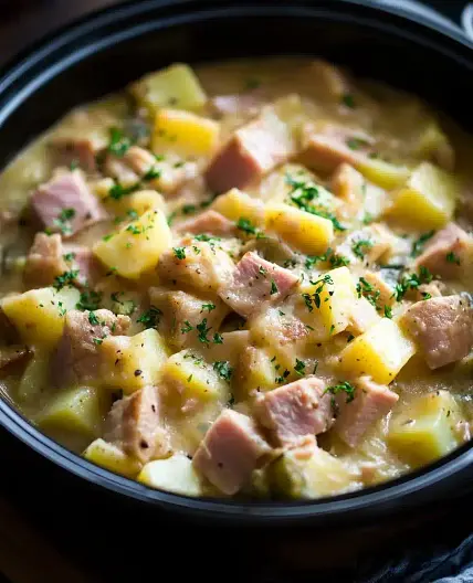 Slow Cooker Ham and Potato Casserole Recipe