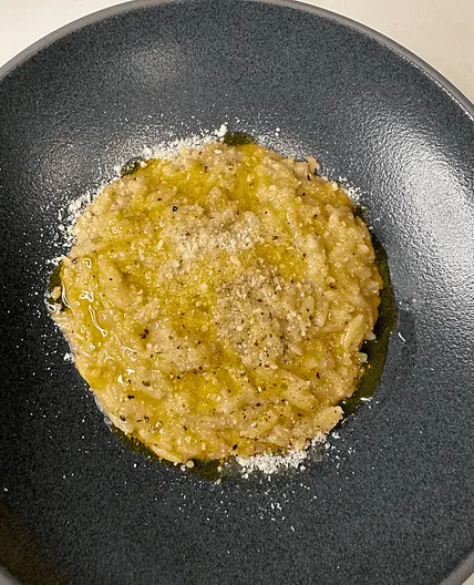 One Pan Cacio e Pepe Risotto Orzo