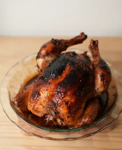 Garlic Maple Butter Roast Chicken