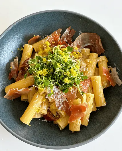Pantry Pasta with Artichokes, Sun-Dried Tomatoes, and Prosciutto