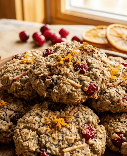 Weihnachtliche Apfel-Mohn-Taler
