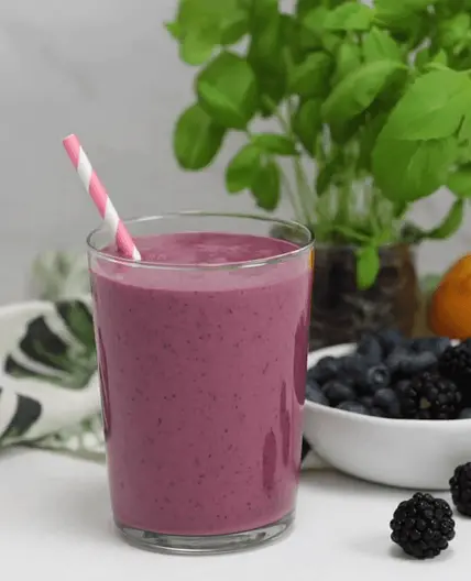 How To Make Healthy Cucumber Berry Basil Smoothie Summer Drink