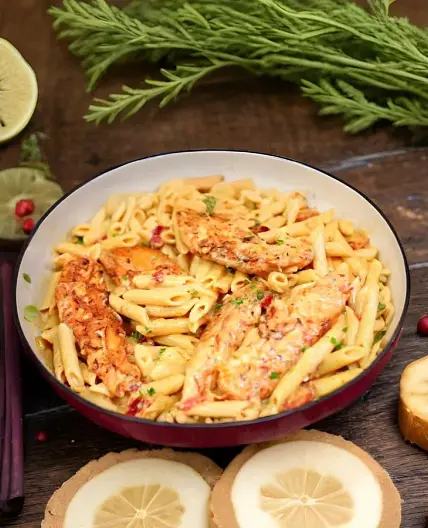 Easy Garlic Parmesan Chicken Pasta