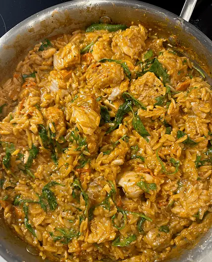 One Pan Creamy Tomato Chicken Boursin Orzo