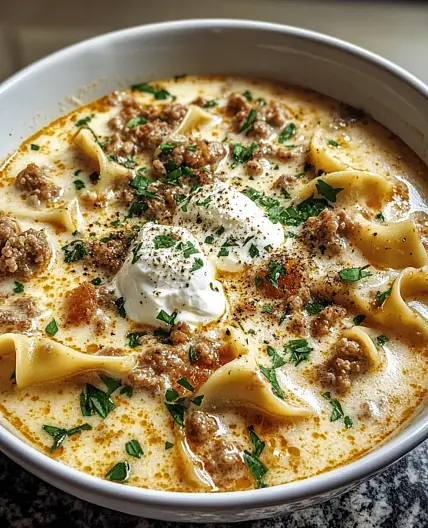 Creamy Alfredo Lasagna Soup – Cozy Comfort in a Bowl