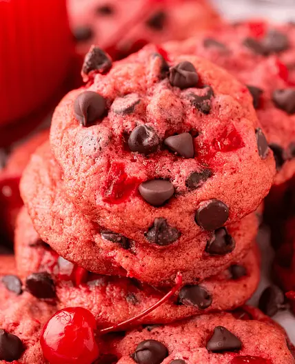 Maraschino Cherry Chocolate Chip Cookies