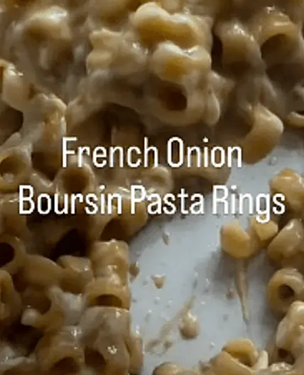 French Onion Boursin Pasta Rings