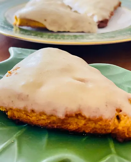 Large Batch Pumpkin Scones with a Maple Glaze