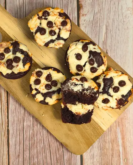 Cottage Cheese Brookies - Fudgy Brownie Cookie Muffins
