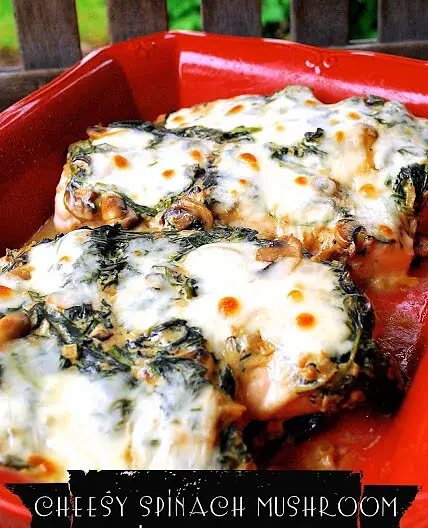 Mushroom Chicken with Creamy Spinach Sauce