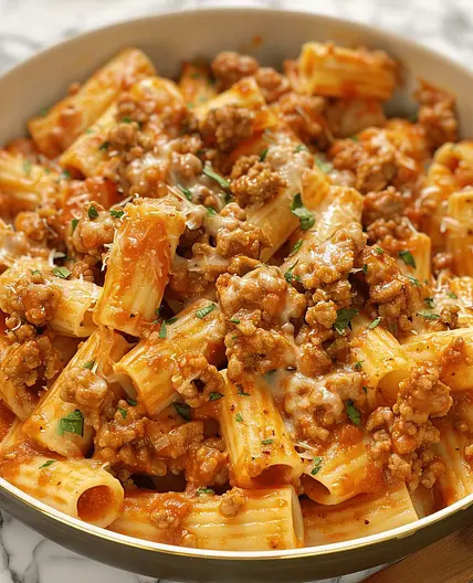 Creamy Rigatoni with Boursin Cheese