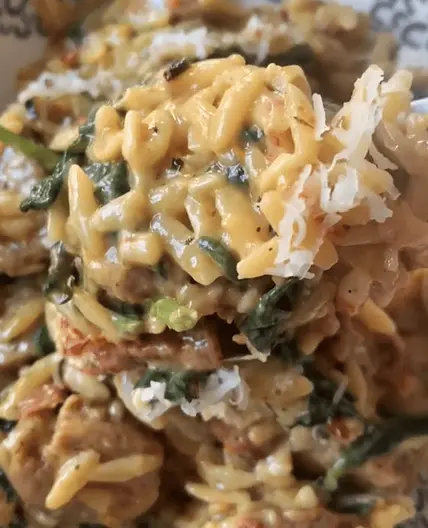 One Pot Spicy Italian Sausage Orzo