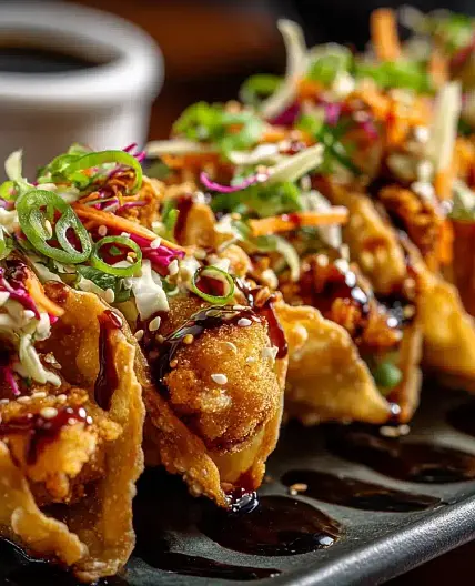 Crispy Chicken Wonton Tacos Recipe with Perfect Teriyaki Glaze