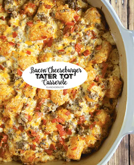Bacon Cheeseburger Tater Tot Casserole