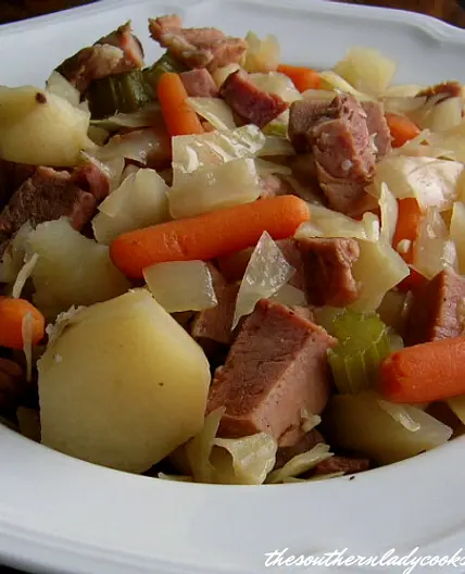 Crock Pot Cabbage and Ham