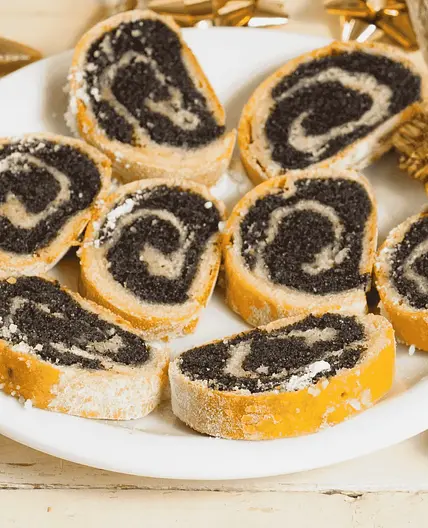 Croatian Makovnjača (Poppy Seed Roll Cake)