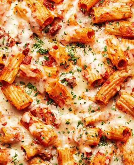 Modern Proper–Style Veggie-Loaded Half Rigatoni Baked Pasta