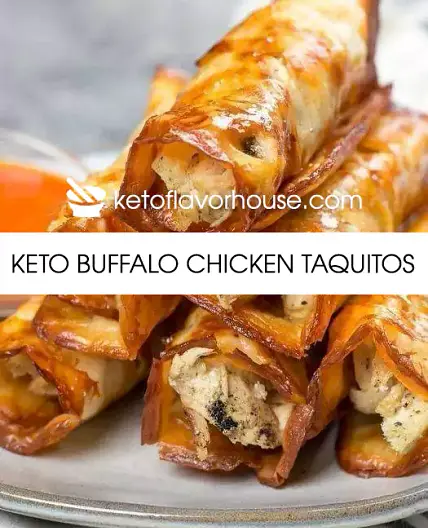 Keto Buffalo Chicken Taquitos Recipe