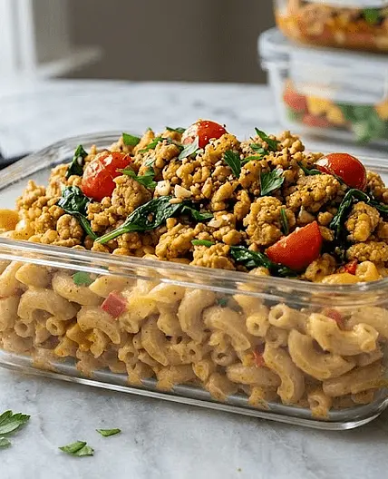 High-Protein Mediterranean Turkey & Whole Grain Mac n Cheese
