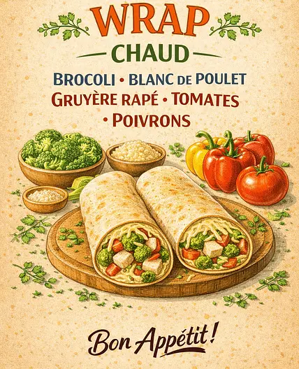 Wrap chaud Brocolis
