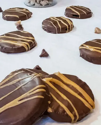 4 Ingredient Chocolate Peanut Butter Cookies (No Bake)