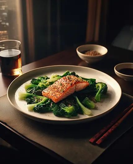 Ginger Salmon with Bok Choy