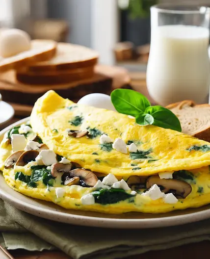 Mushroom Spinach Omelet