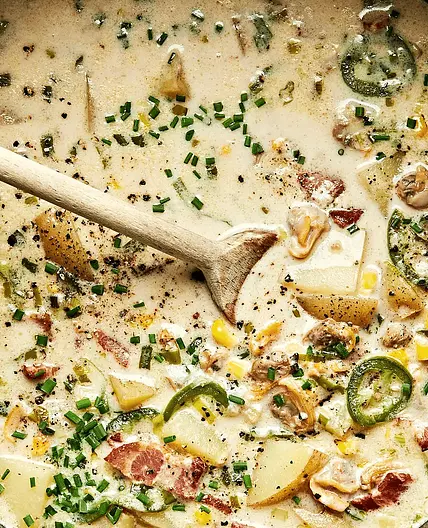 Modern Proper Slow Cooker Lower-Carb Clam Chowder