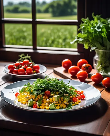 Arugula, Avocado and Corn Salad