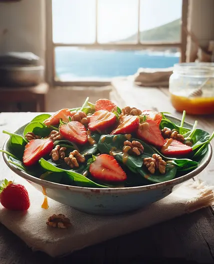 Urolithin-Boosting Walnut Spinach Salad