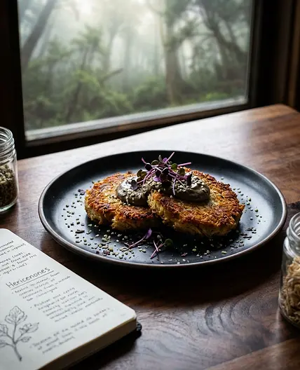 Neuro-Hormetic Lion’s Mane & Black Garlic Cakes