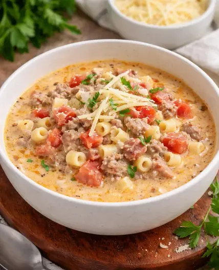 Creamy Parmesan Italian Sausage Soup