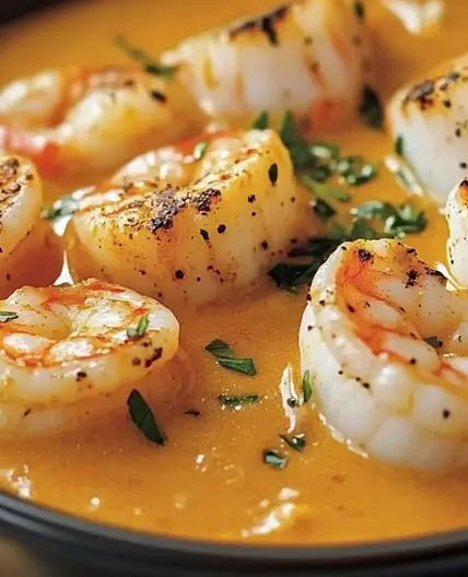 Seafood Bisque with Scallops, Cod, and Shrimp