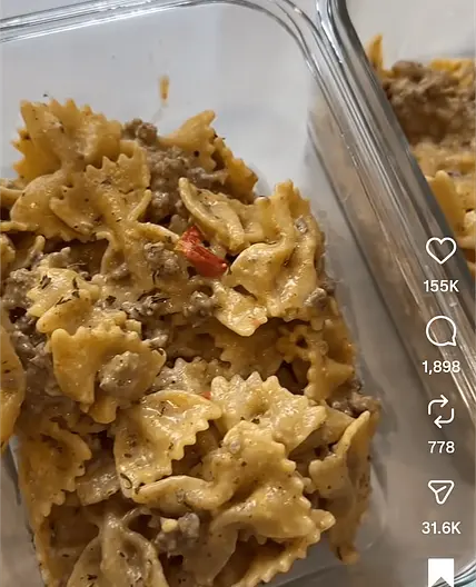 Garlic Parmasan Beef Protien Pasta