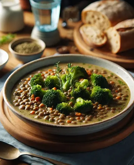 Balancing Broccoli & Lentil Soup