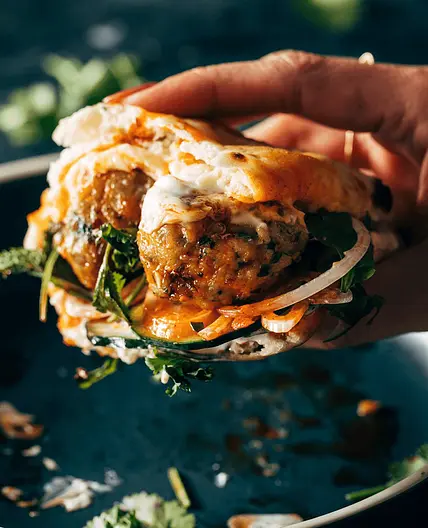 Ginger Chicken Meatball Sandos